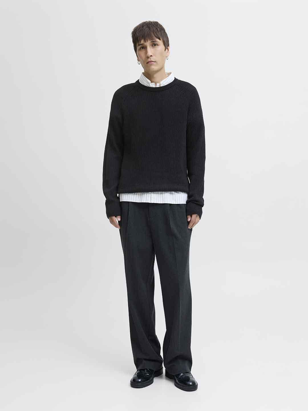 Jack & Jones maglione nero 12278916 NERO JACK & JONES