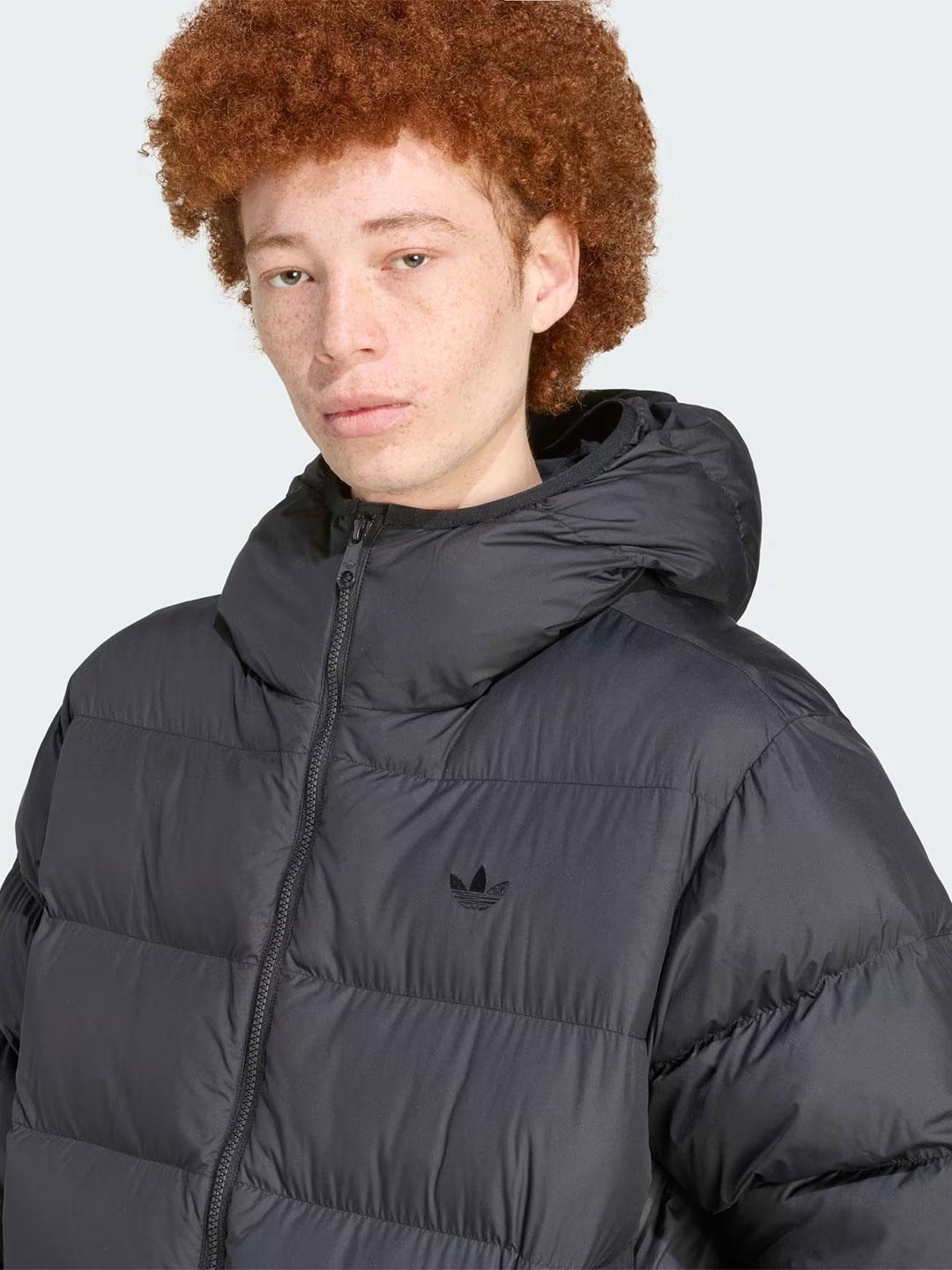 Adidas Hooded Puffer giubbino nero JX4123 NERO ADIDAS