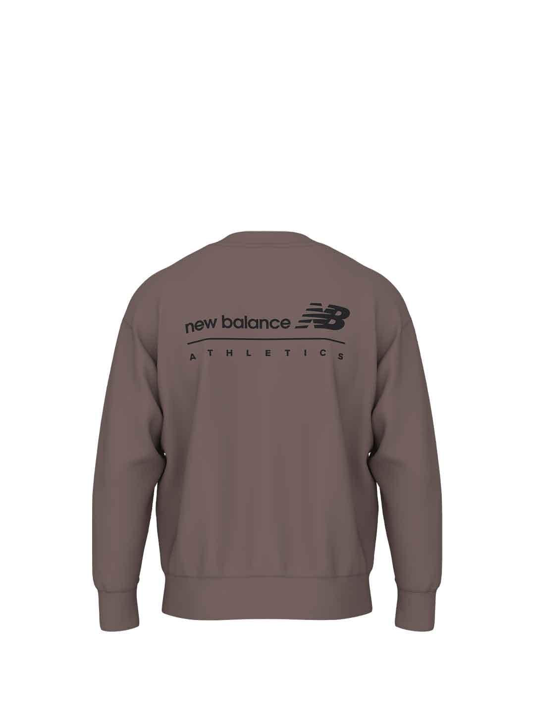 New Balance felpa marrone girocollo MT53529EAS MARRONE NEW BALANCE