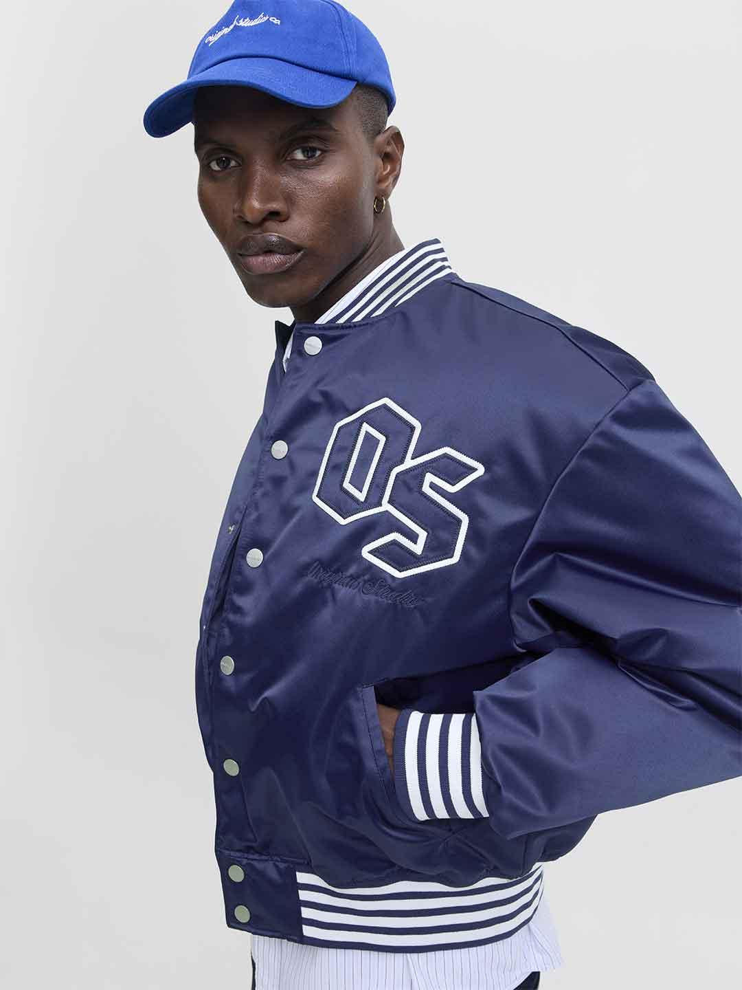 Jack & Jones giubbino bomber blu 12282953 BLU JACK & JONES