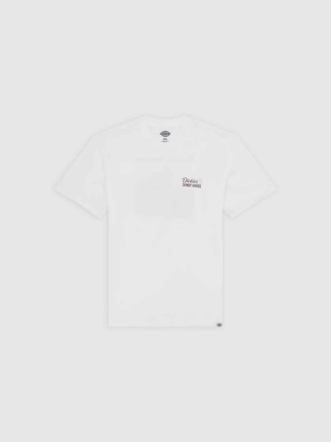 Dickies Donut House t-shirt bianco con stampa retro DK0A87QN0WH1 BIANCO DICKIES