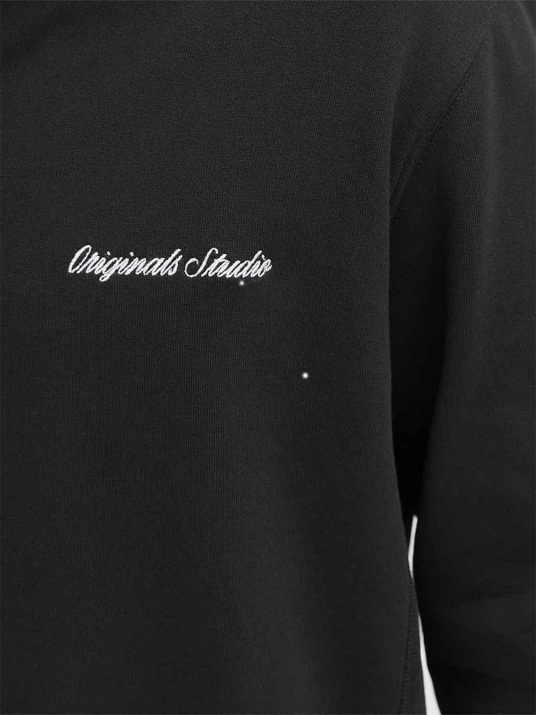 Jack & Jones felpa nero in pile con zip 12282899 NERO JACK & JONES