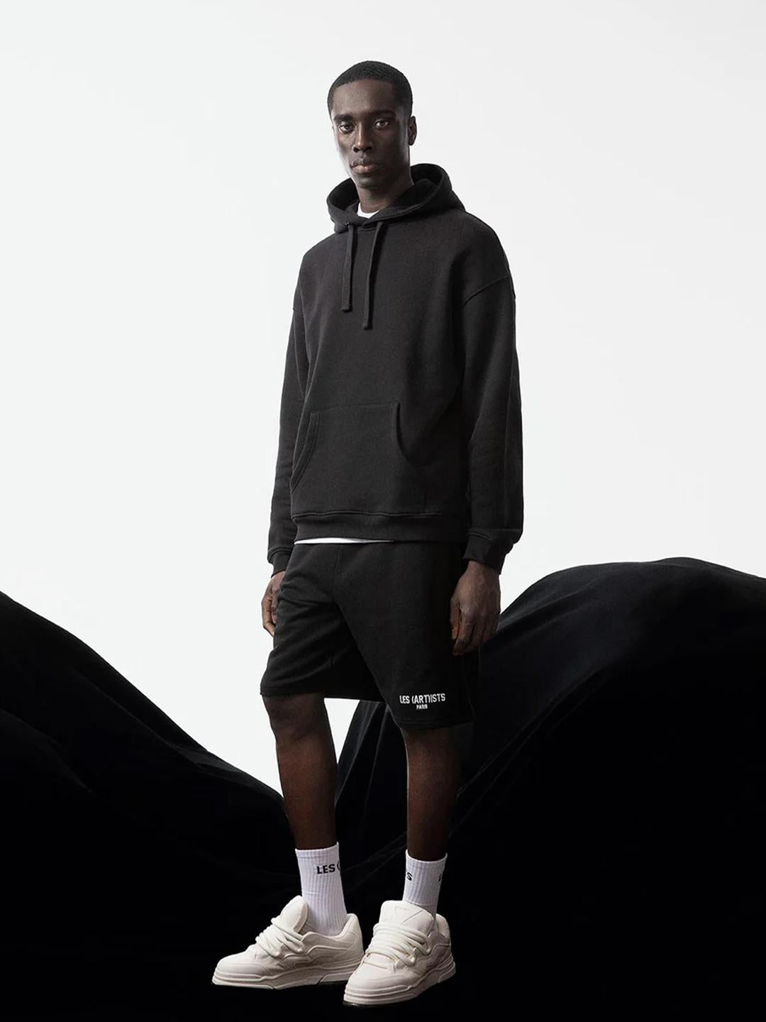 Les Artists bermuda nero con logo PT800 NERO LES ARTISTS