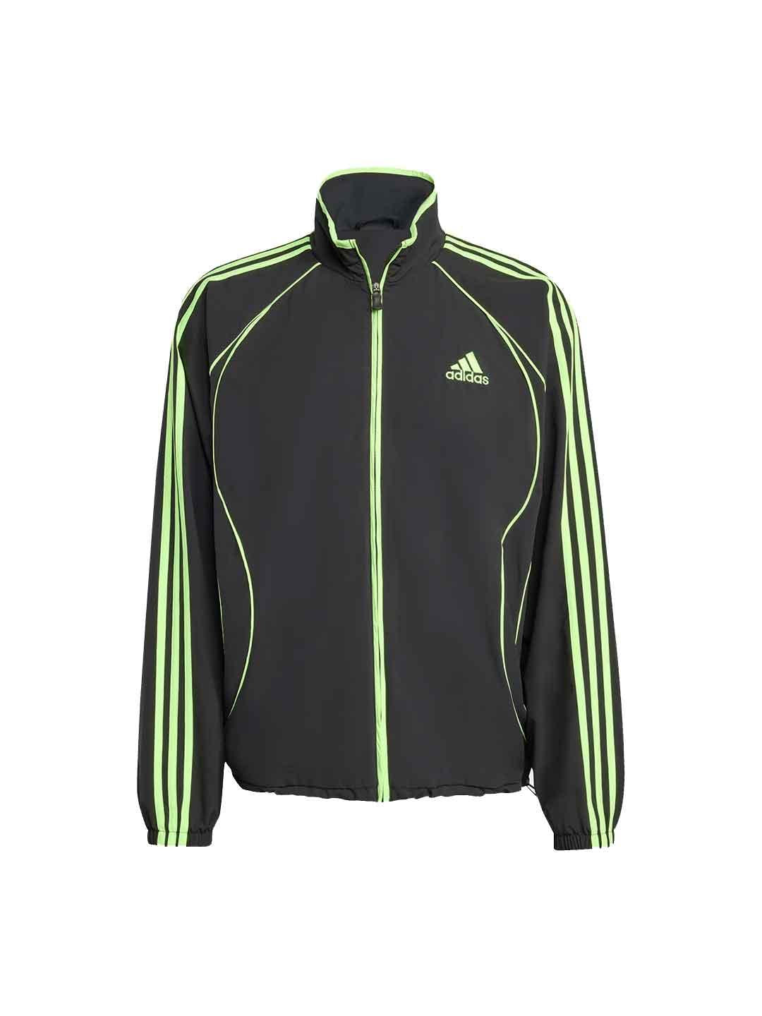 Adidas felpa nero e verde JW5866 NERO ADIDAS