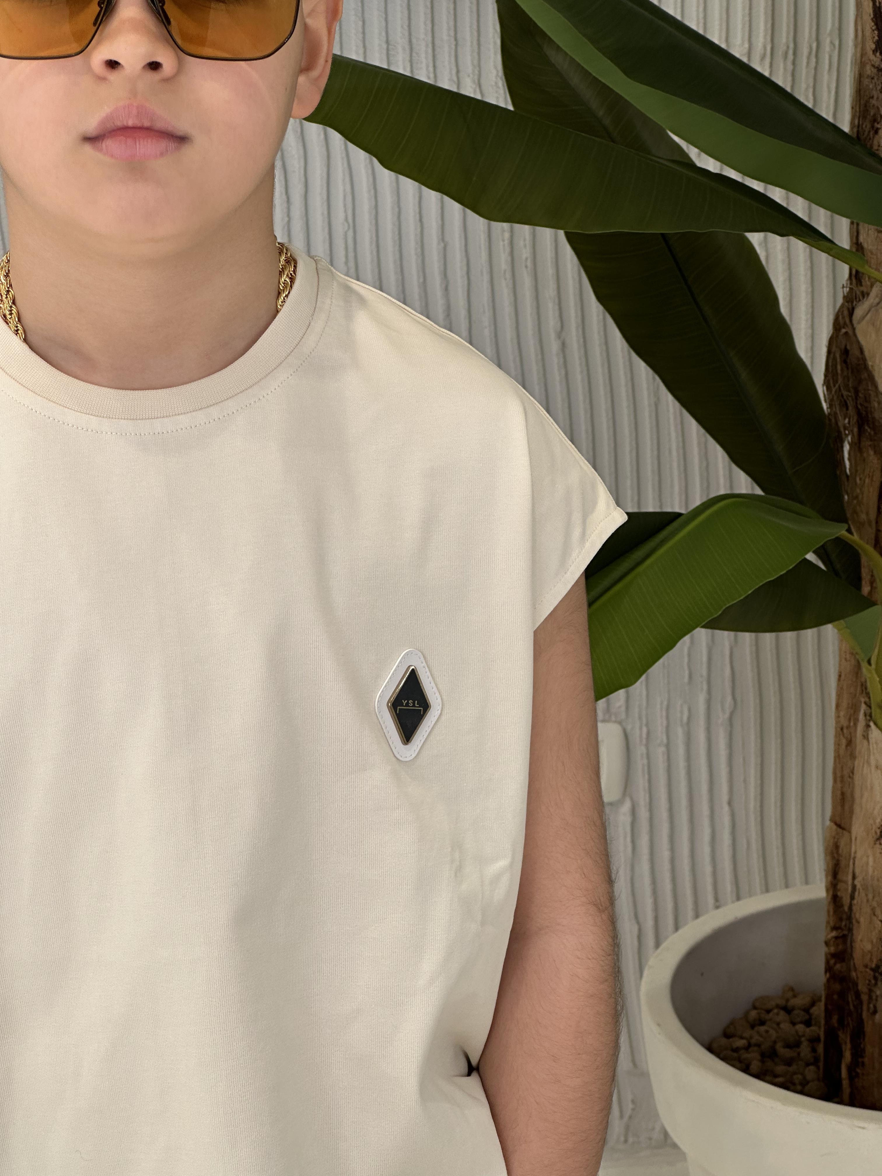 Yes London canotta kids beige JR2138 BEIGE YES LONDON