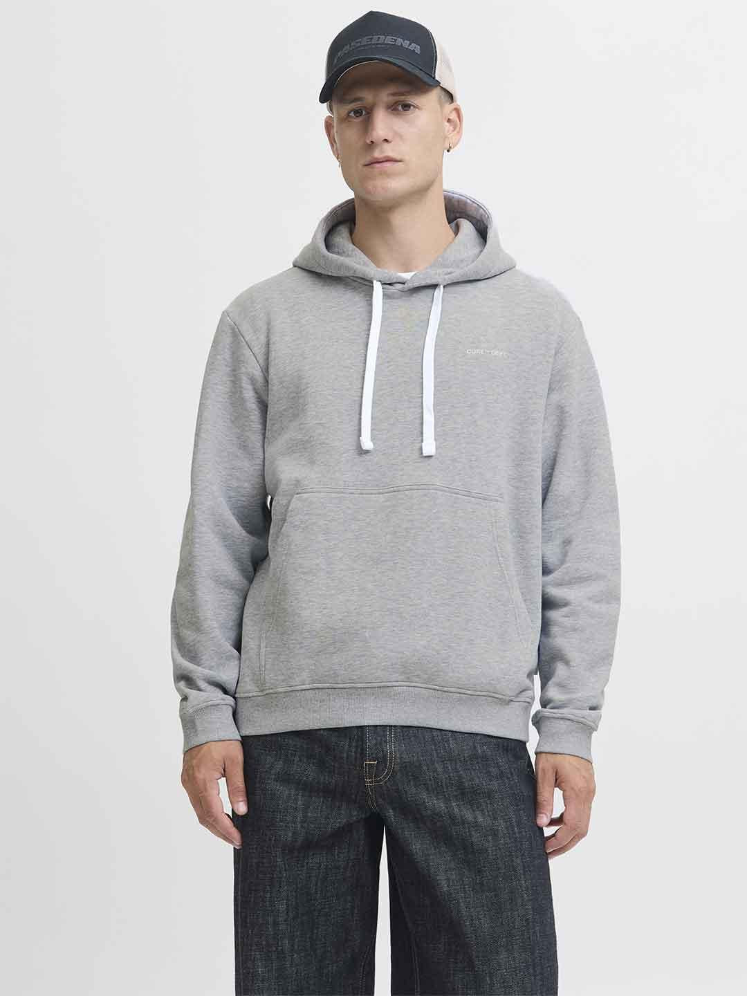 Jack & Jones felpe grigio con cappuccio 12282973 GRIGIO JACK & JONES