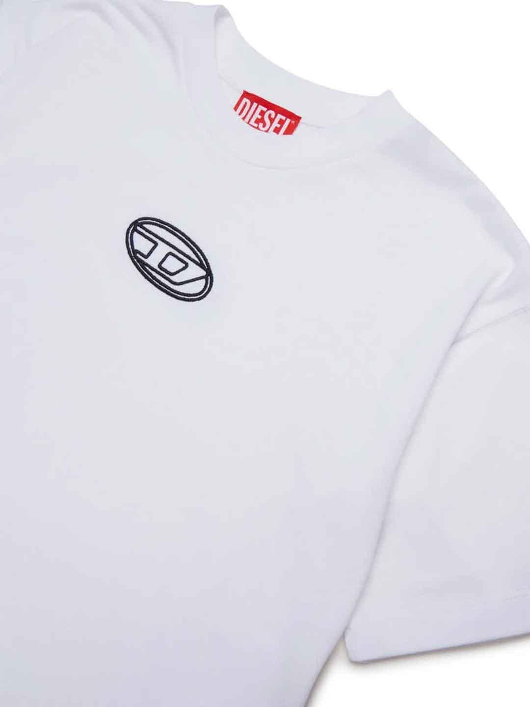 Diesel Tixan t-shirt bianco crop J02428 00YI9 BIANCO DIESEL