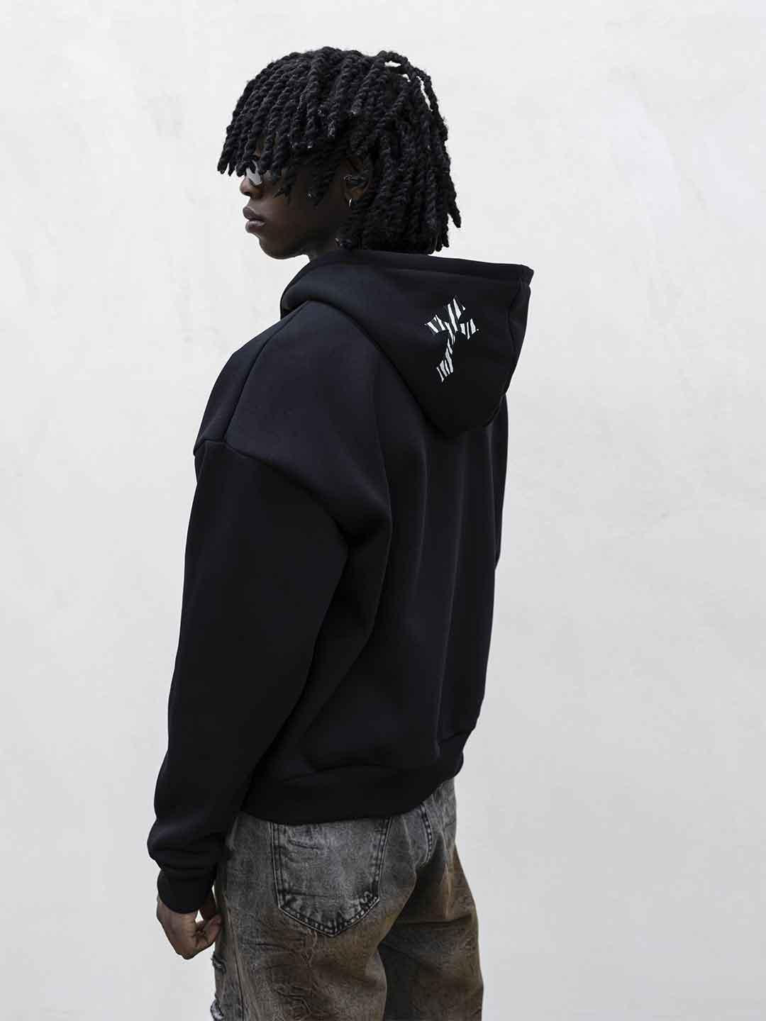 Tokyo felpa nero con croci e zip RB001 NERO TOKYO