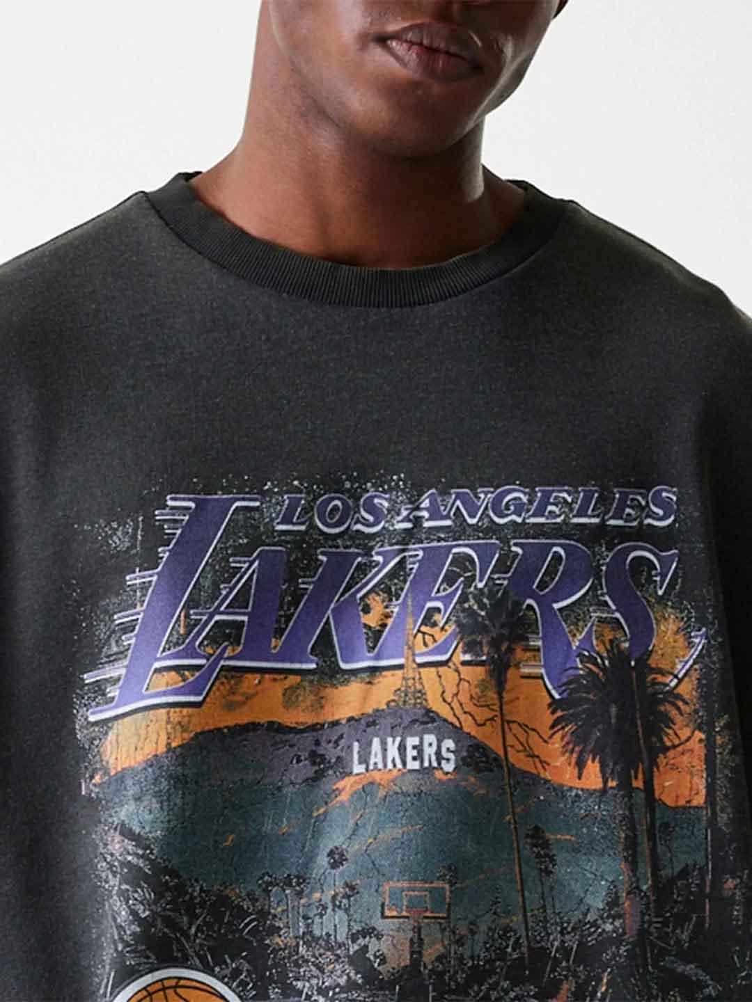 New Era felpa grigio Lakers 60684352 GRIGIO NEW ERA