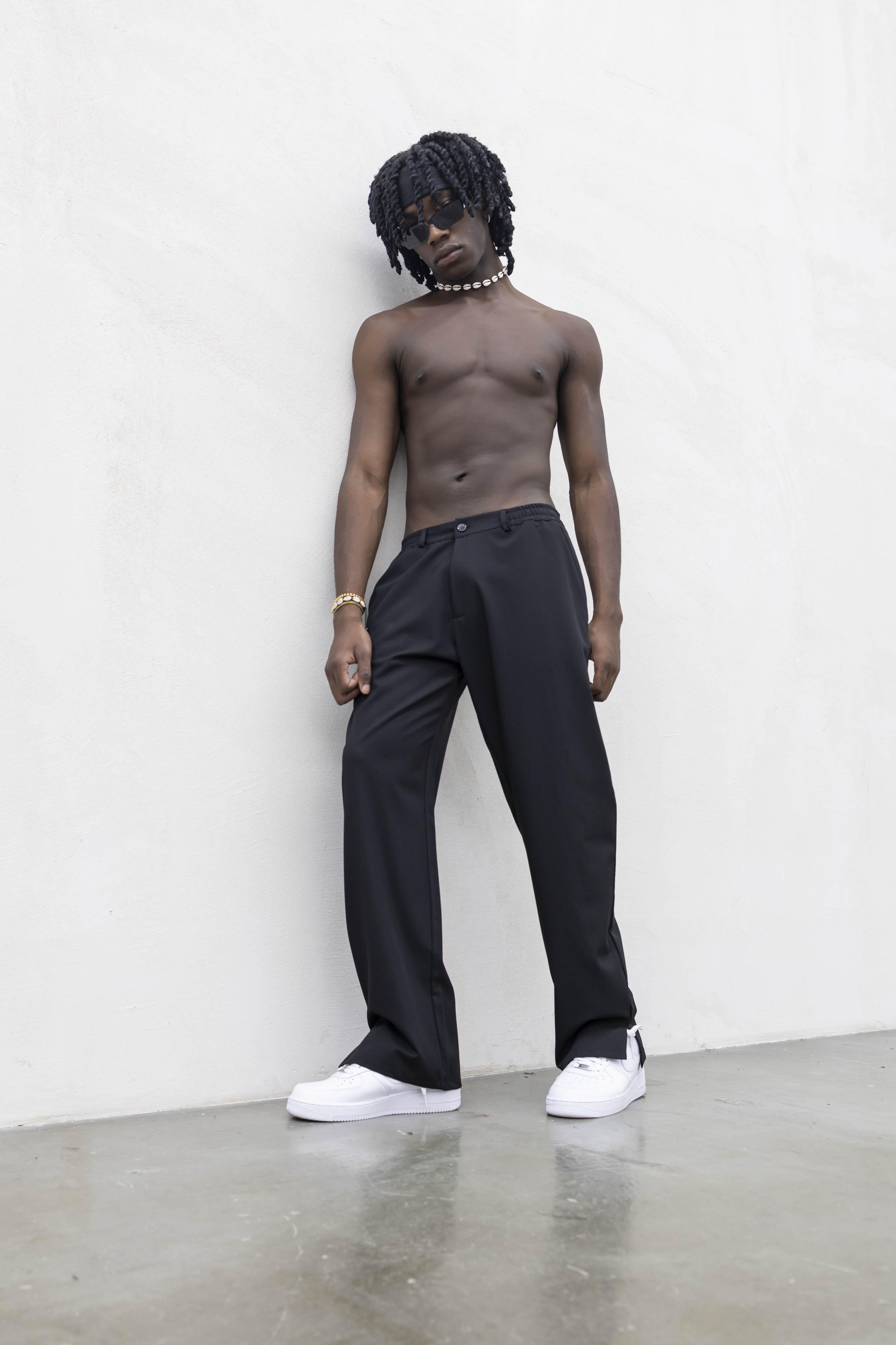 Tokyo pantaloni nero simply con spacchetti TKO003 NERO TOKYO