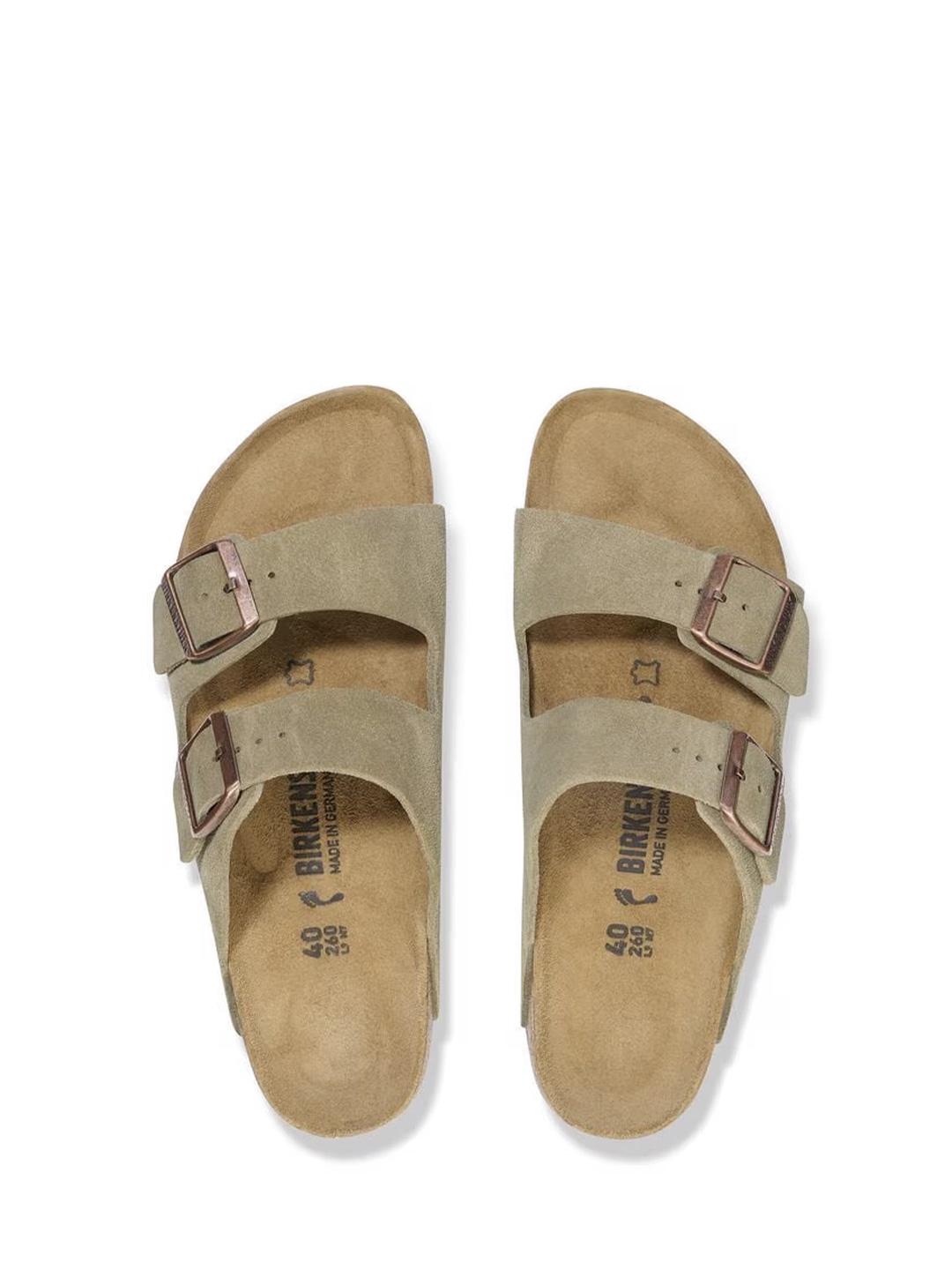 Birkenstock Arizona Bs sandali beige in nabuk<BR/> 0051463 BEIGE BIRKENSTOCK