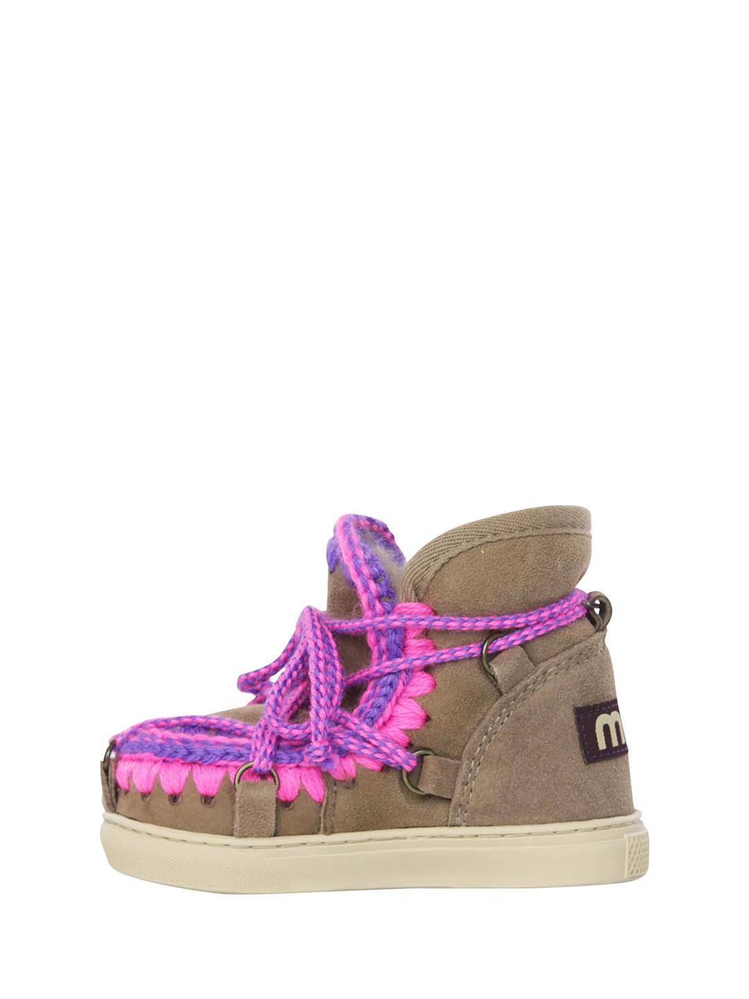 Mou Eskimo Sneaker kid stivali kids fango con lacci FK111020A FANGO MOU