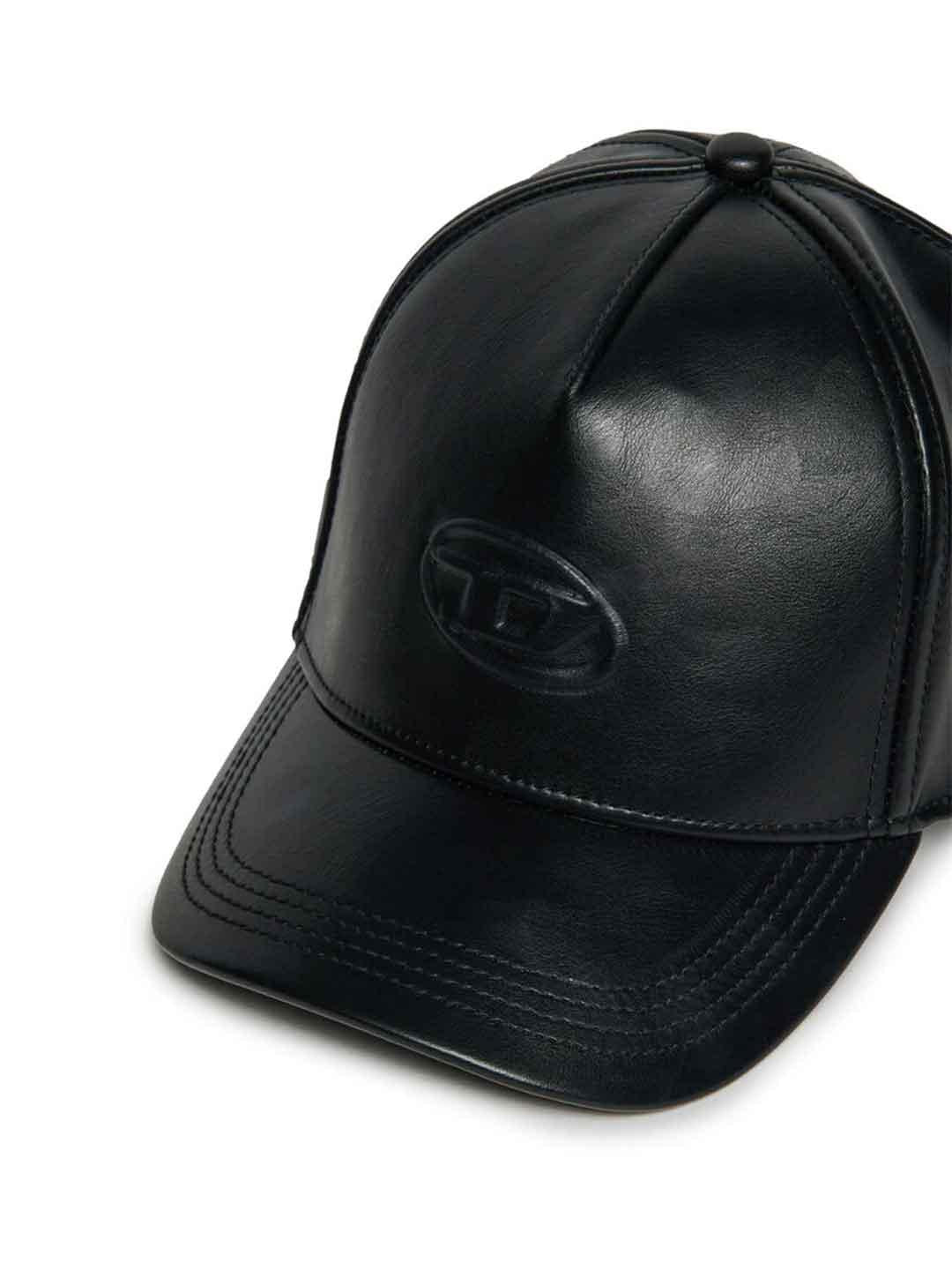 Diesel Frelva cappello nero in pelle J02520 KXBLR NERO DIESEL