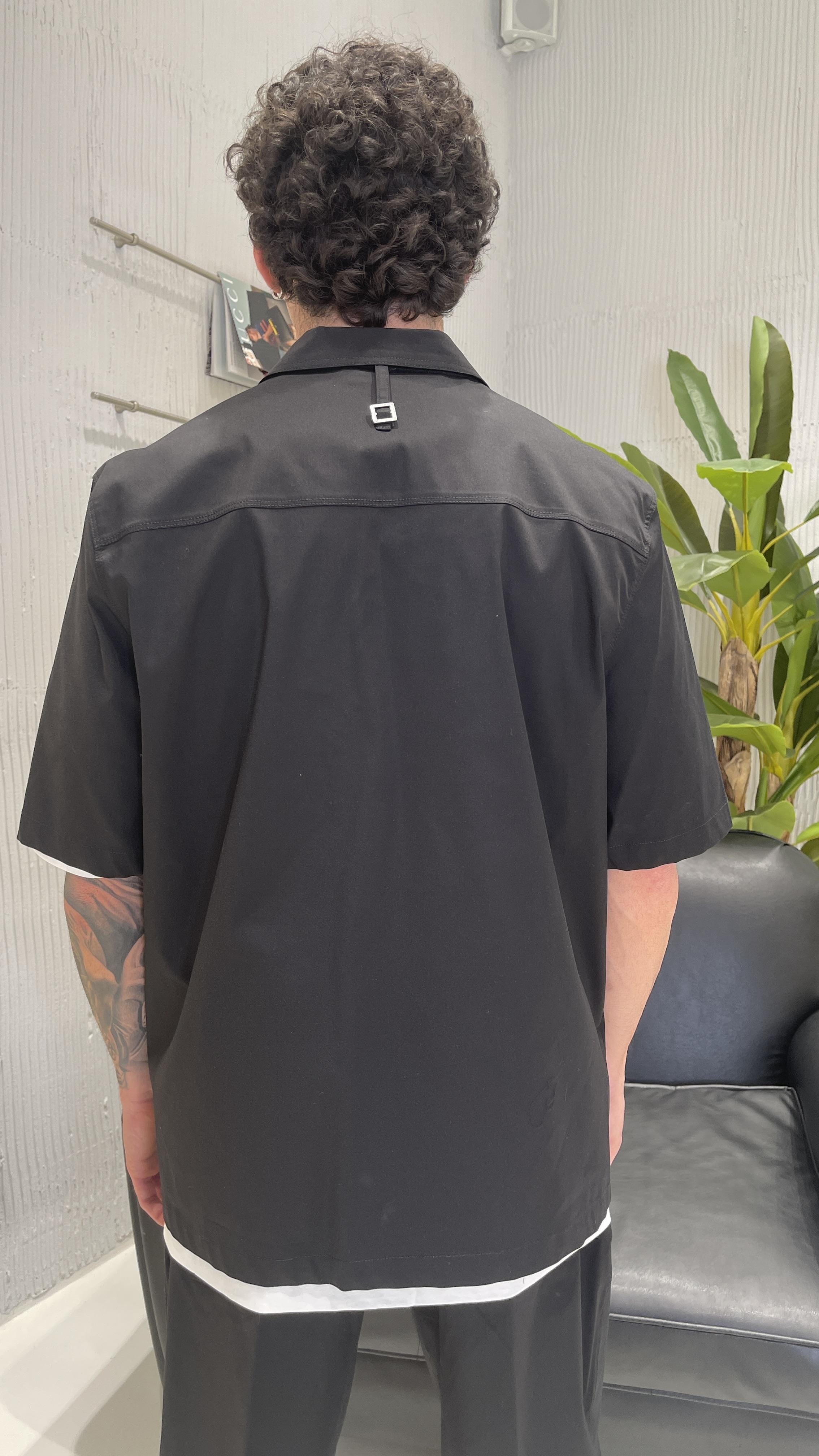 Pret A Porter camicia nero con tasconi <BR/> 70019 NERO PRET A PORTER