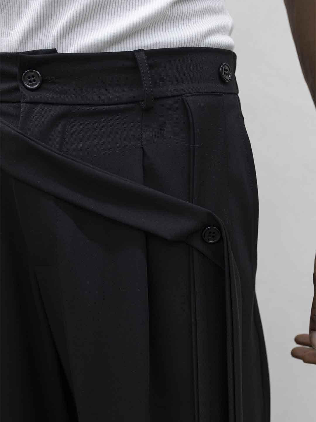 Present Day pantalone nero con cintura PRS029 NERO PRESENT DAY