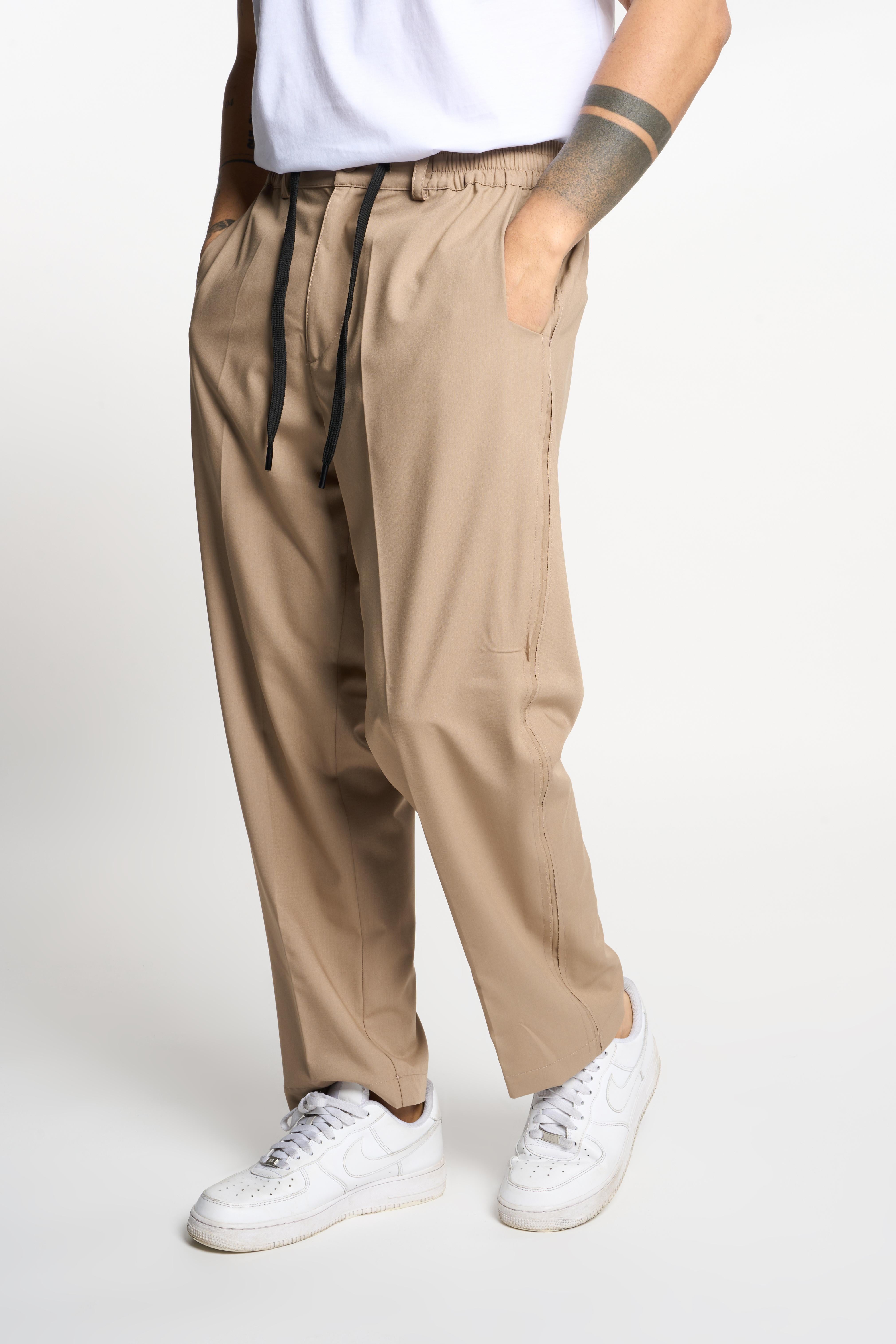 Gavroche pantaloni beige con scudetto 2057 BEIGE GAVROCHE