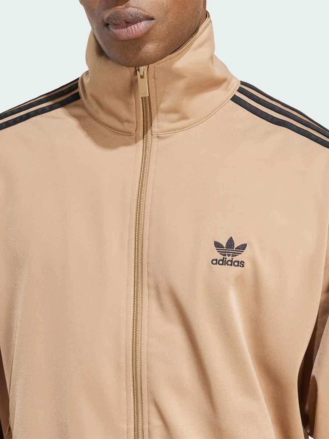 Adidas Adicolor felpa beige con bande nere JY6366 BEIGE ADIDAS