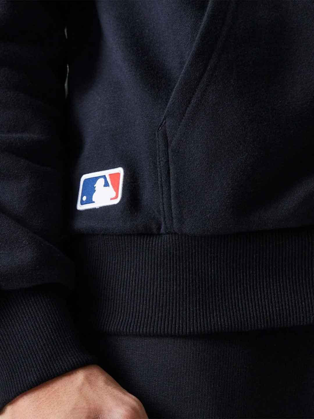 New Era felpa nero con logo bianco 60675777 NERO NEW ERA