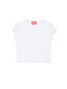 Diesel Tangie t-shirt bianco con logo forato