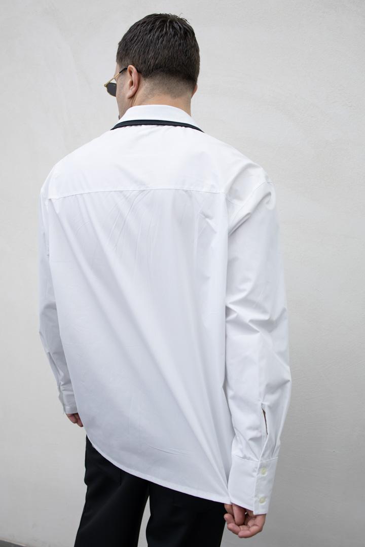 Tokyo camicia bianco con collo nero TKN025N BIANCO TOKYO