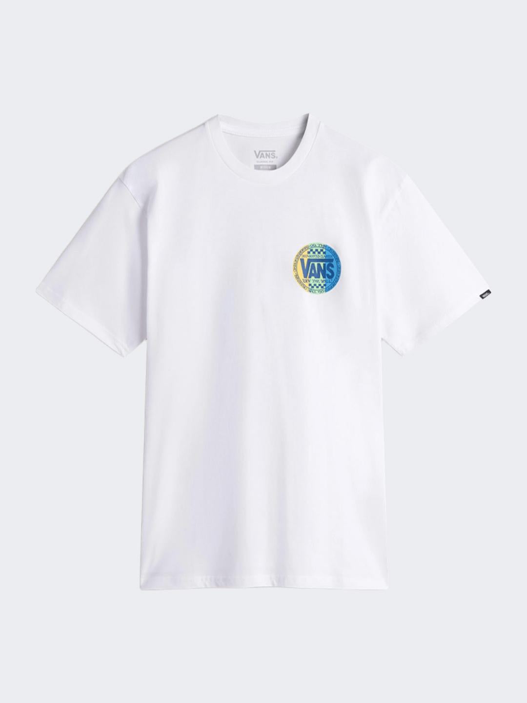 Vans t-shirt bianco con logo multicolor VN000M6RWHT BIANCO VANS