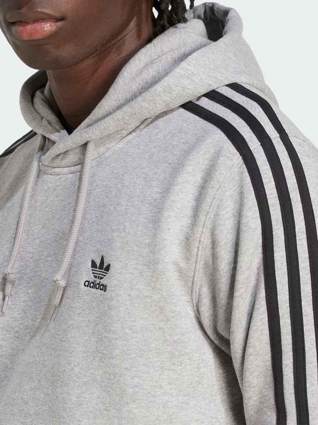 Adidas felpa grigio con cappuccio JY1376 GRIGIO ADIDAS