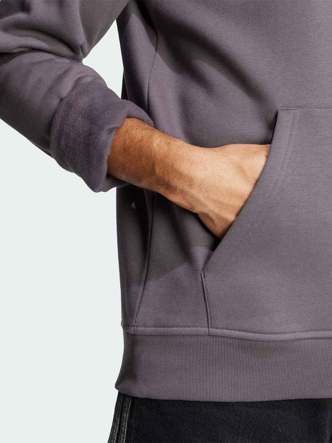 Adidas felpa grigio con cappuccio JW1063 GRIGIO ADIDAS