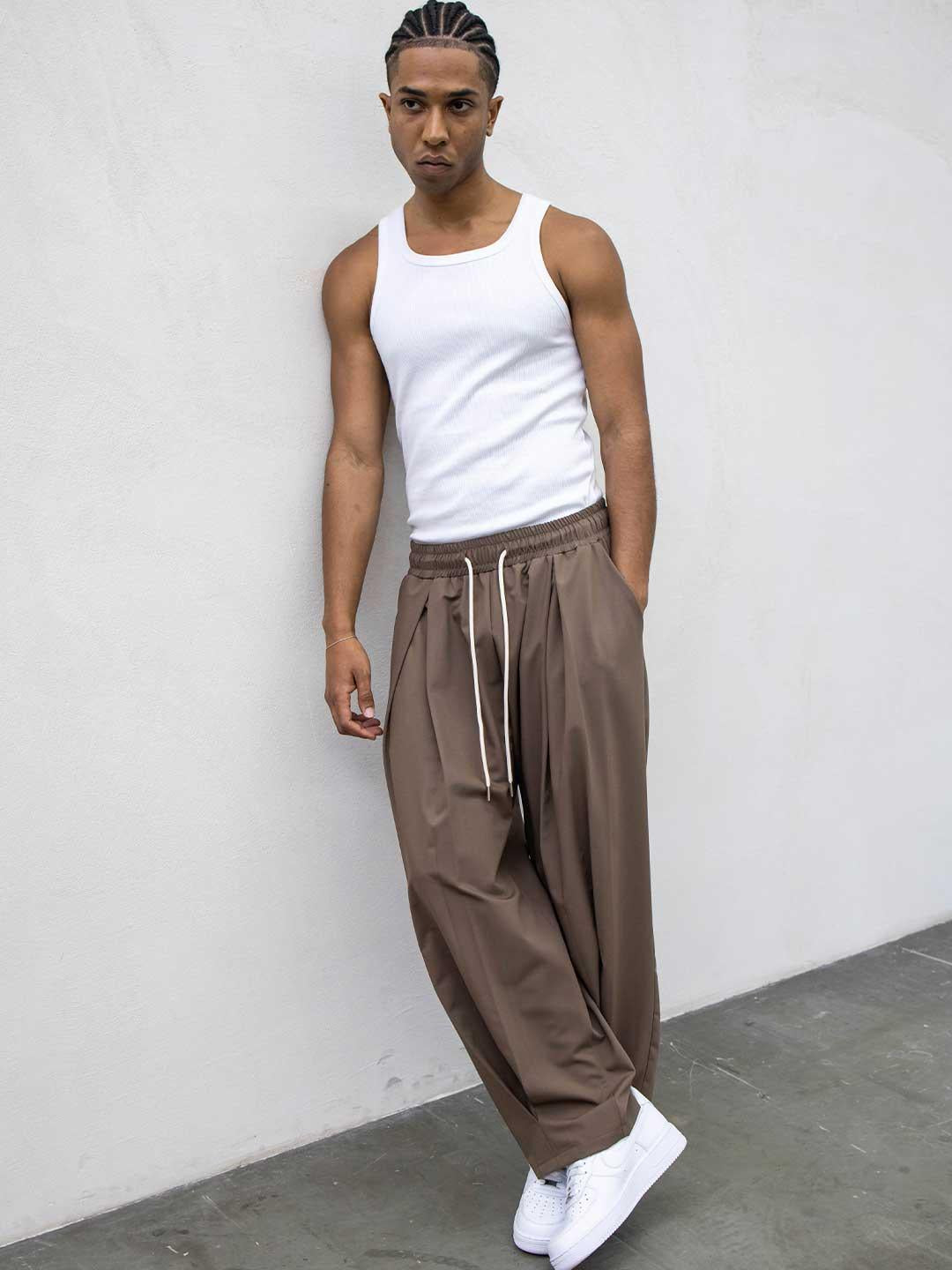 Tokyo pantalone marrone deep pinces TKN043 MARRONE TOKYO