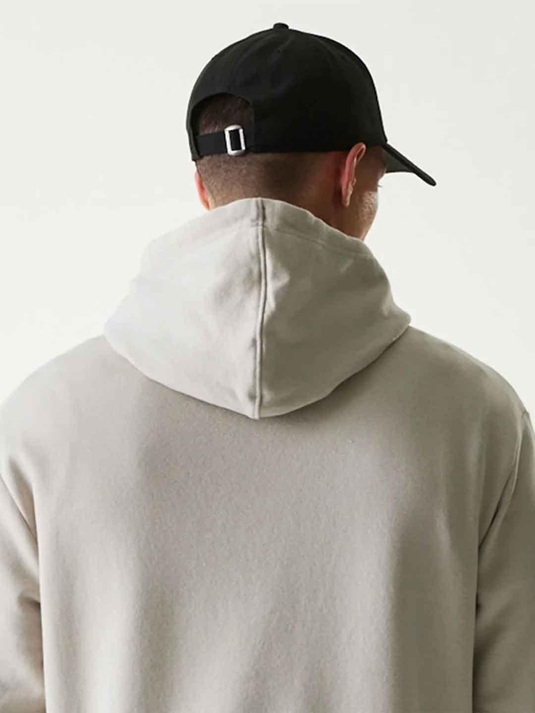 New Era felpa panna con logo nero 60675772 PANNA NEW ERA