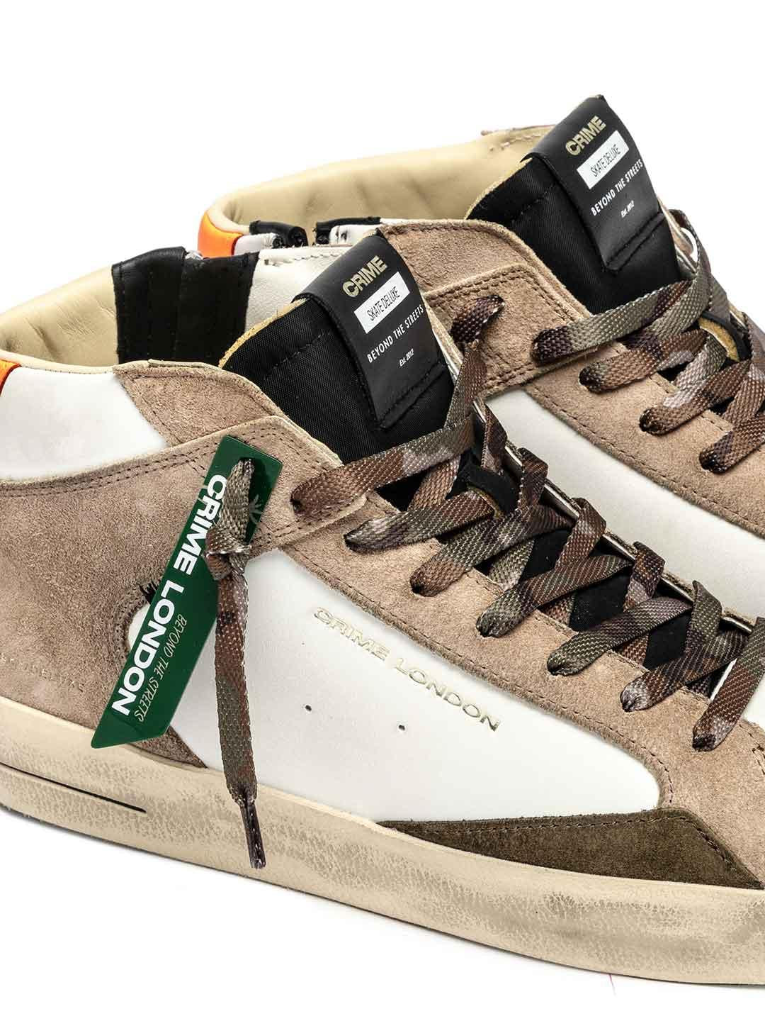 Crime Sk8 Deluxe Mid sneakers beige 11152 BEIGE CRIME