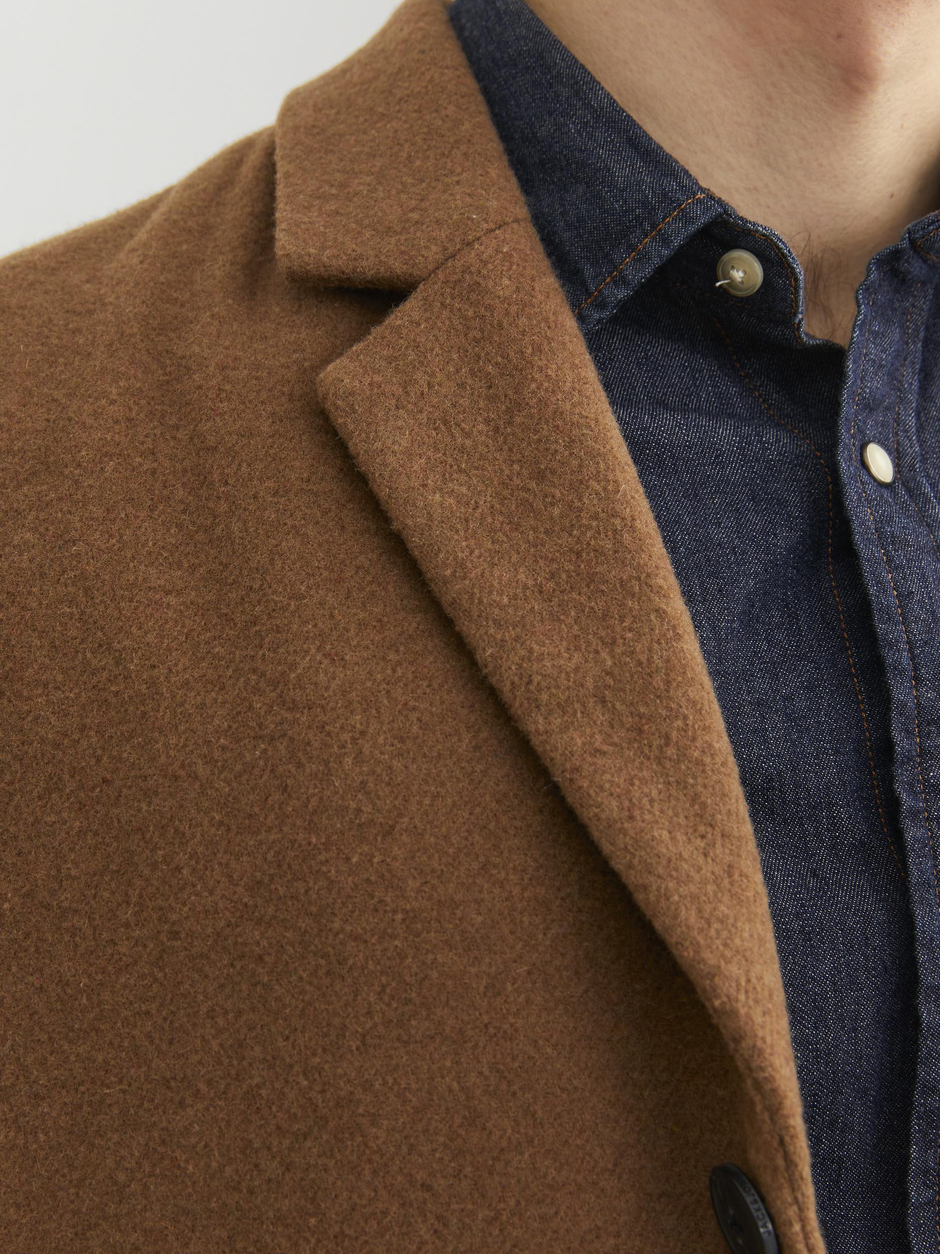 Jack & Jones cappotto marrone con collo reverse 12236158 MARRONE JACK & JONES