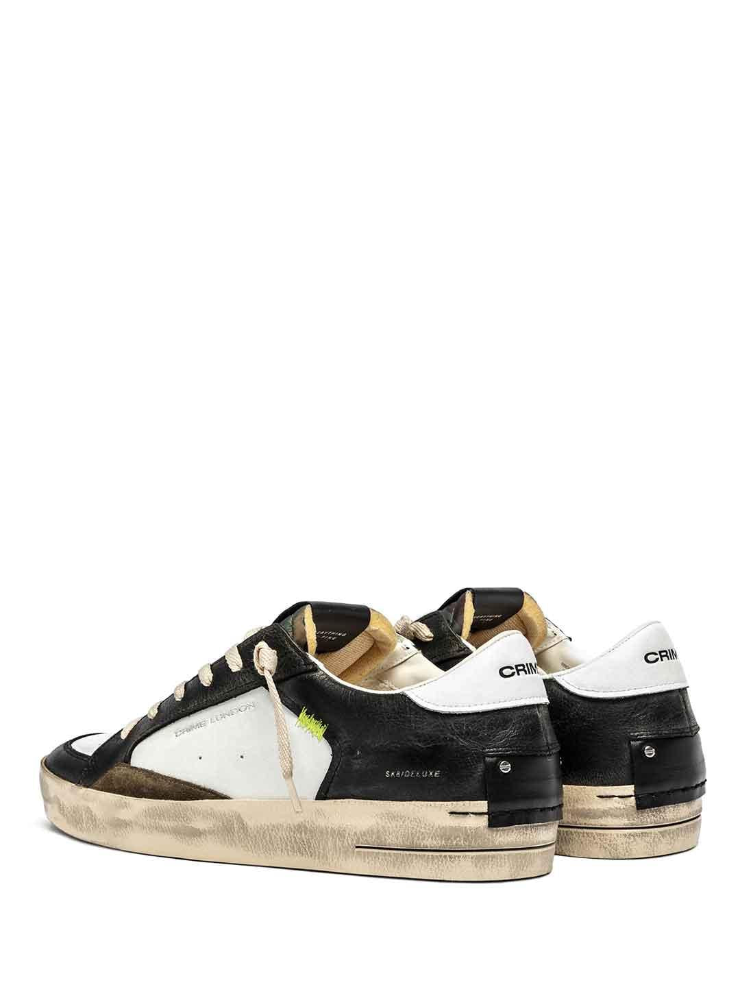 Crime Sk8 Deluxe sneakers bianco linguetta mimetica 11105 BIANCO CRIME