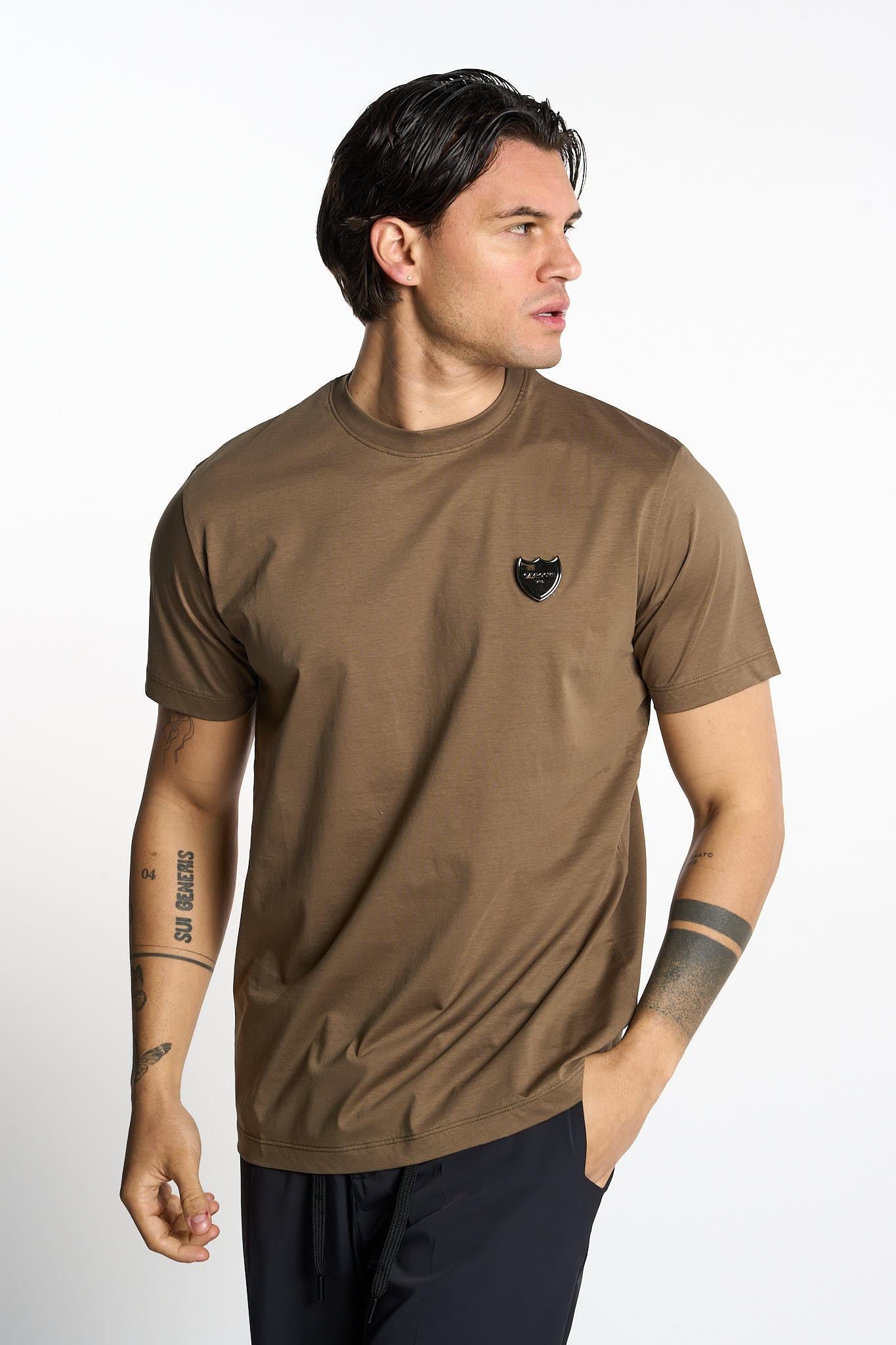 Gavroche t-shirt verde con scudetto U2061 VERDE GAVROCHE