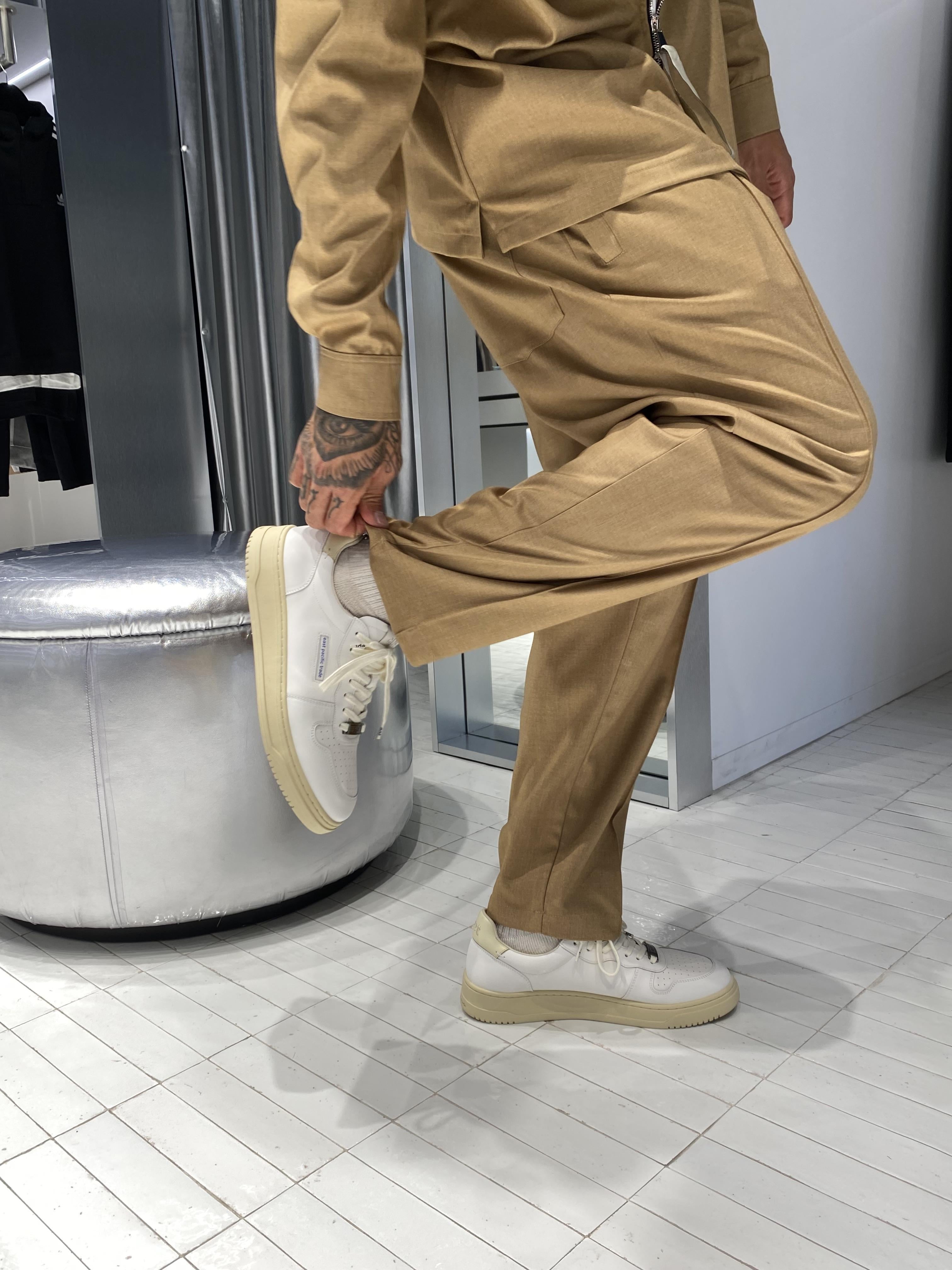 Pret A Porter pantaloni beige con pinces 40003 BEIGE PRET A PORTER