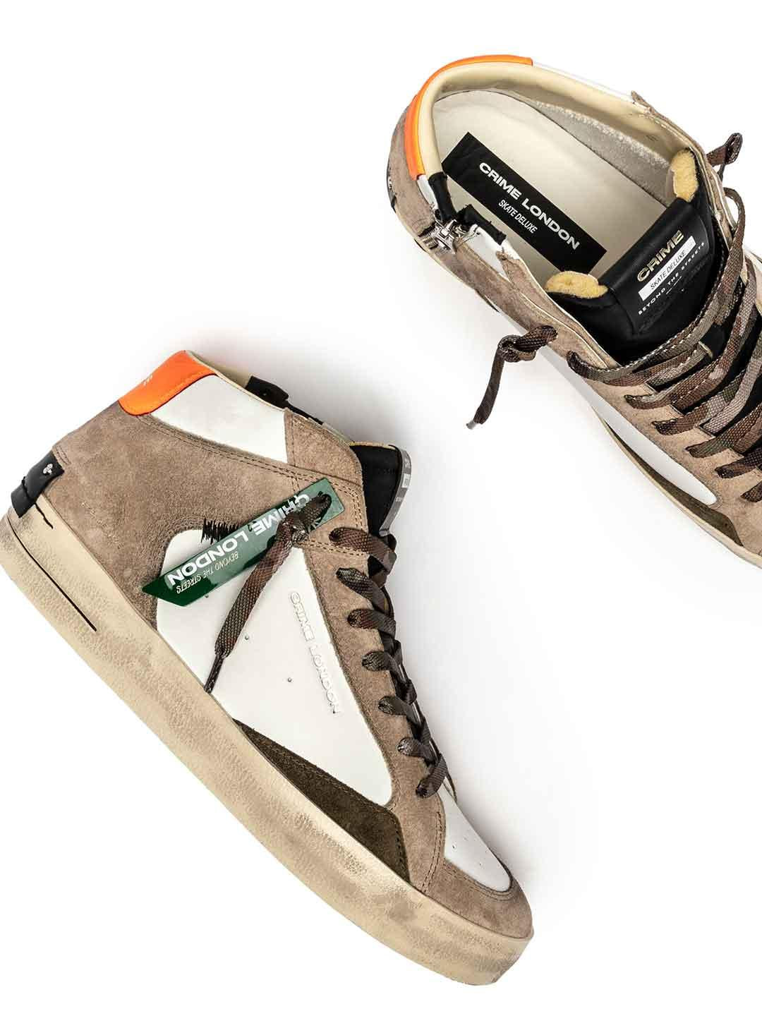 Crime Sk8 Deluxe Mid sneakers beige 11152 BEIGE CRIME