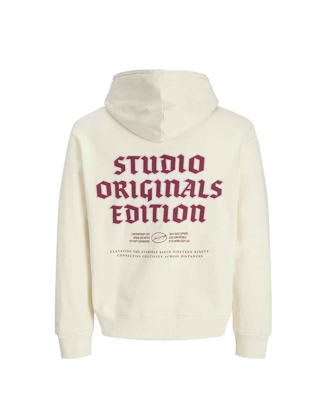 Jack & Jones felpa panna con cappuccio 12283868 PANNA JACK & JONES