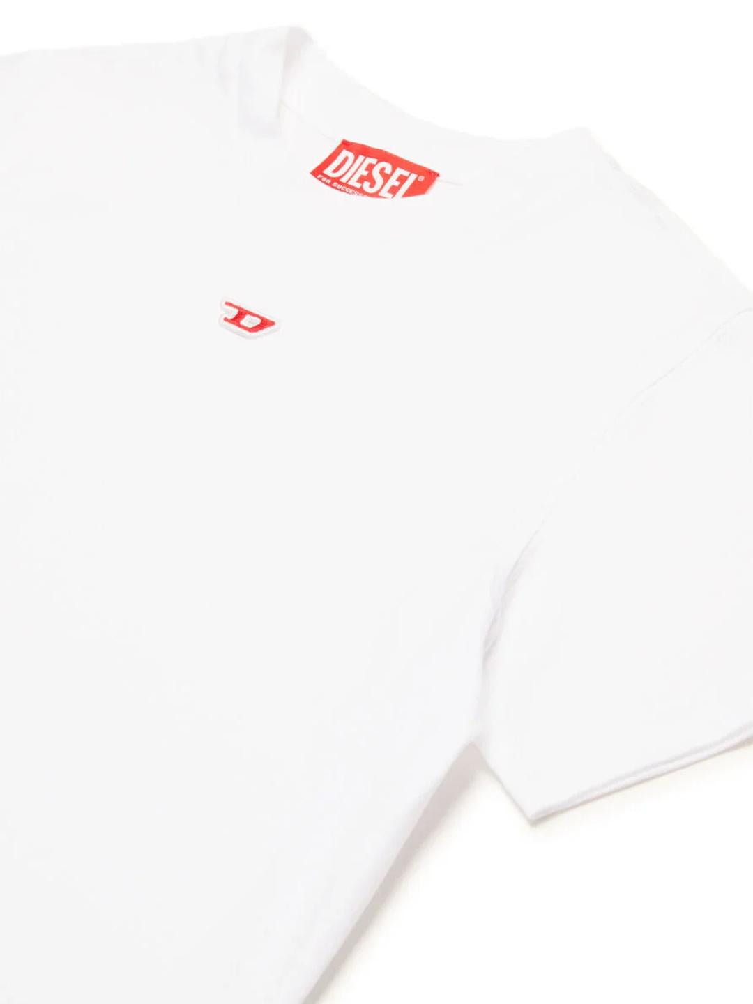 Diesel Tdiegord t-shirt bianco con logo mini J02237 0GRAI BIANCO DIESEL