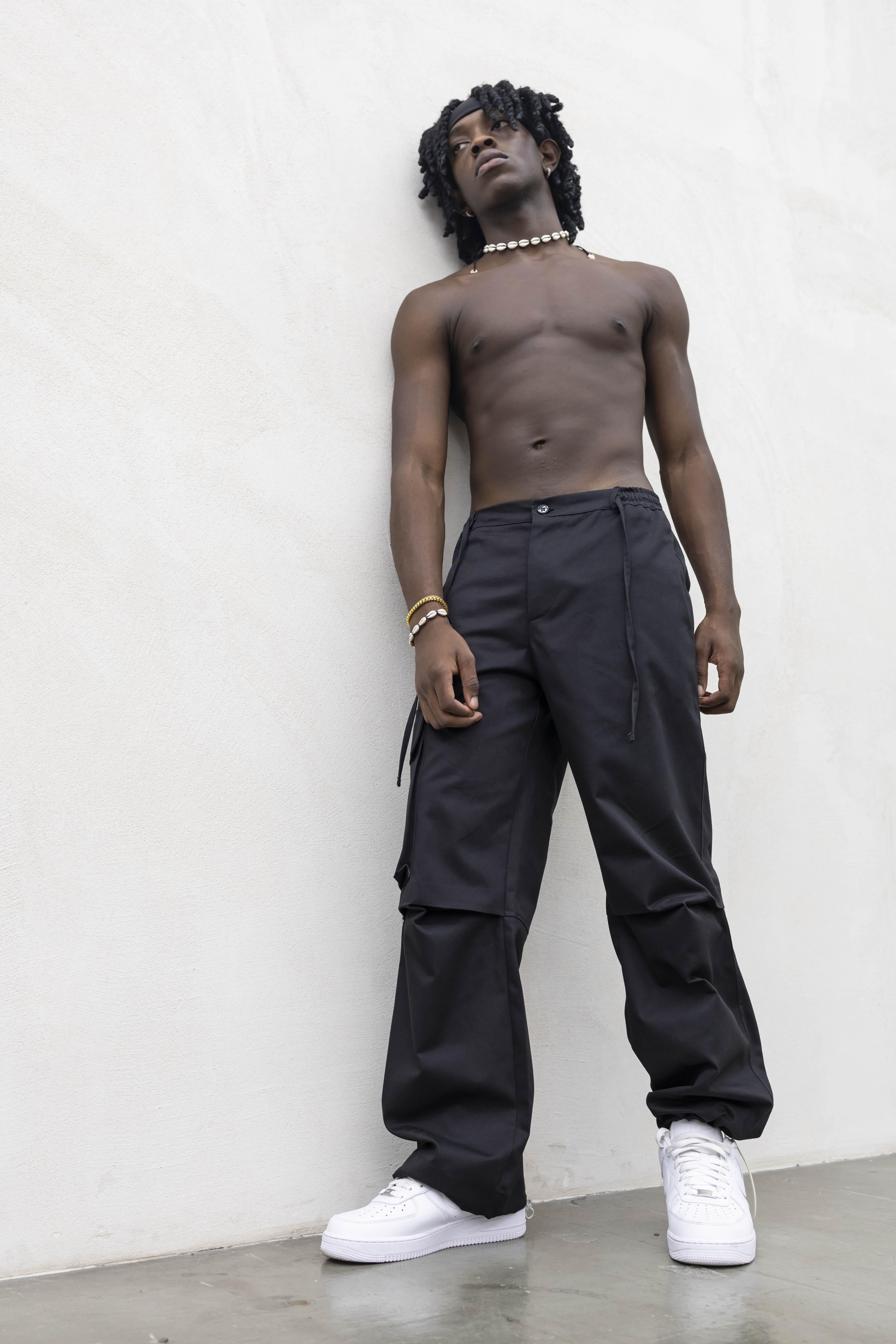 Present Day pantalone nero cargo PRS001 NERO PRESENT DAY