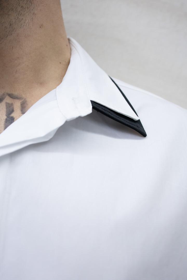 Tokyo camicia bianco con collo nero TKN025N BIANCO TOKYO