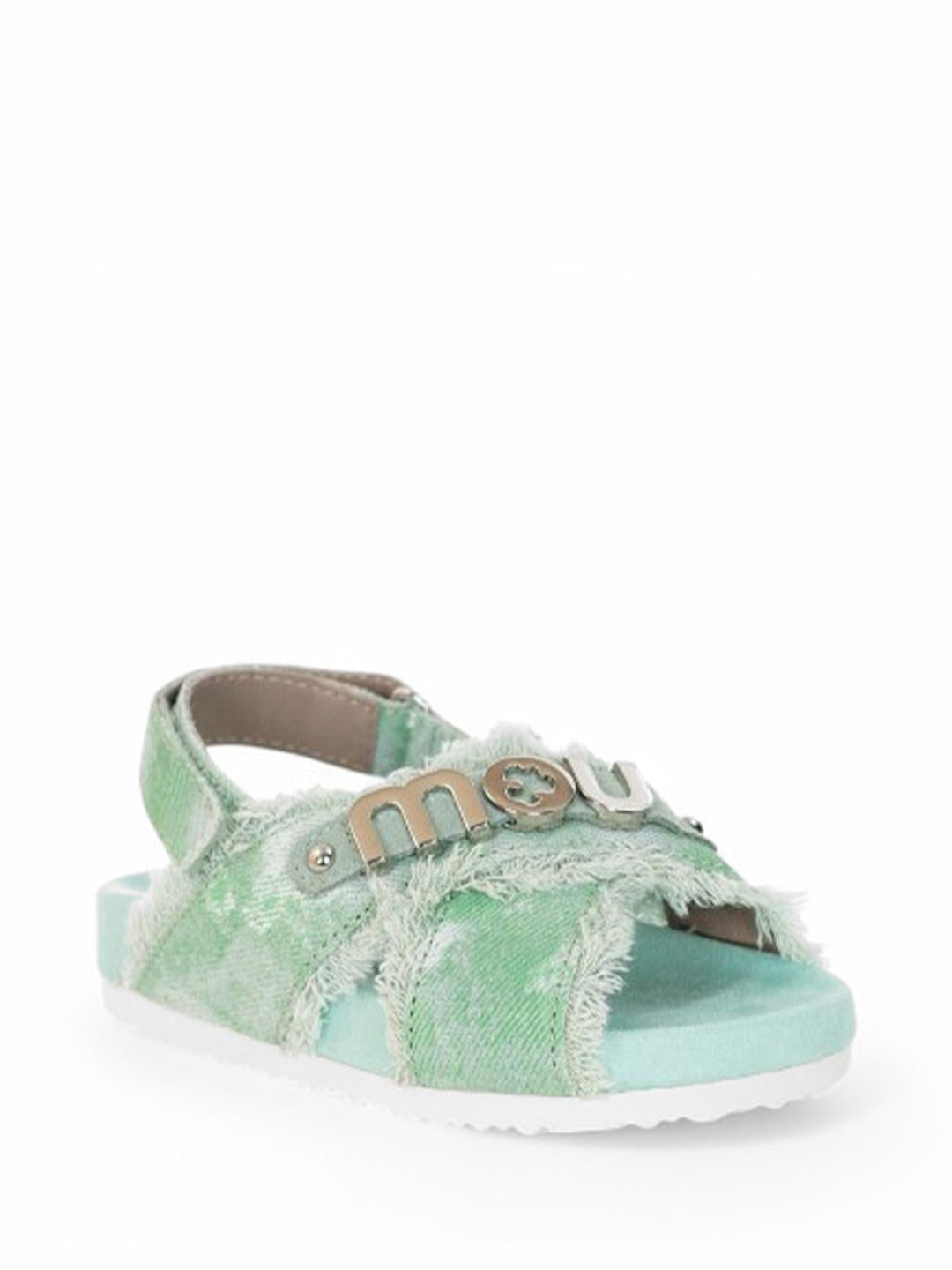 Mou Bio sandali kids verde in jeans SK631003K VERDE MOU