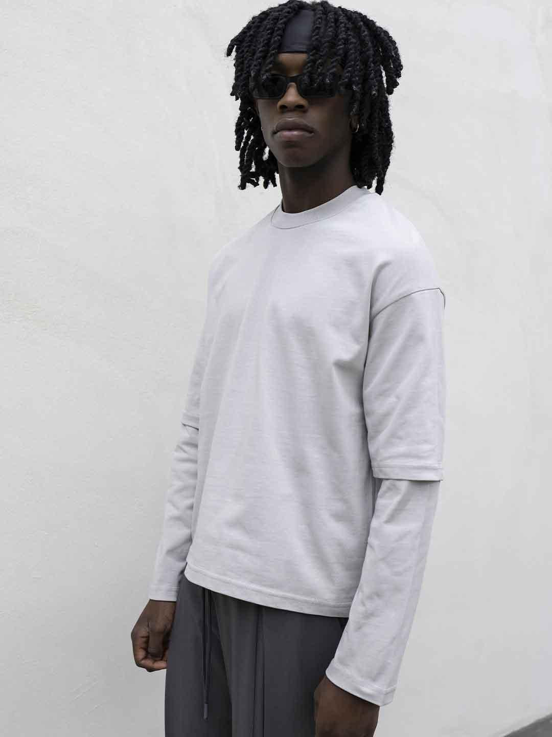 Present Day t-shirt grigio manica lunga PRS046 GRIGIO PRESENT DAY