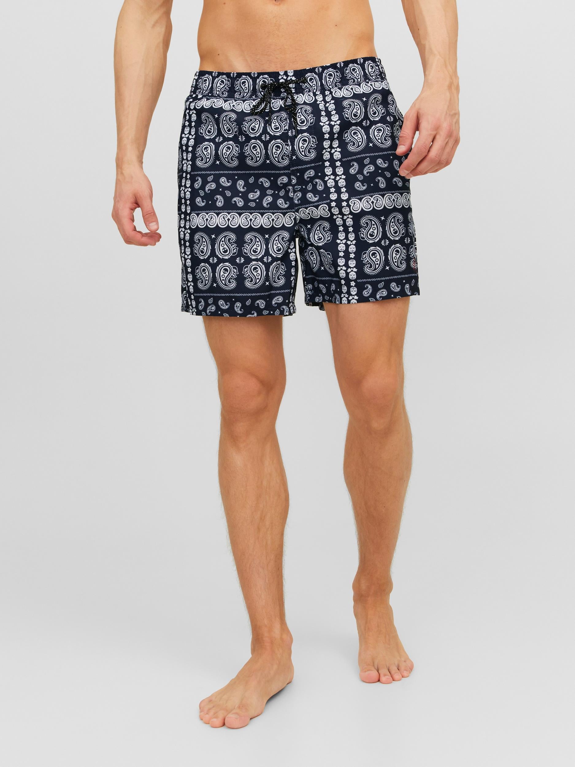Jack&Jones costume da bagno a pantaloncino fantasia blu 12227731 BLU JACK & JONES