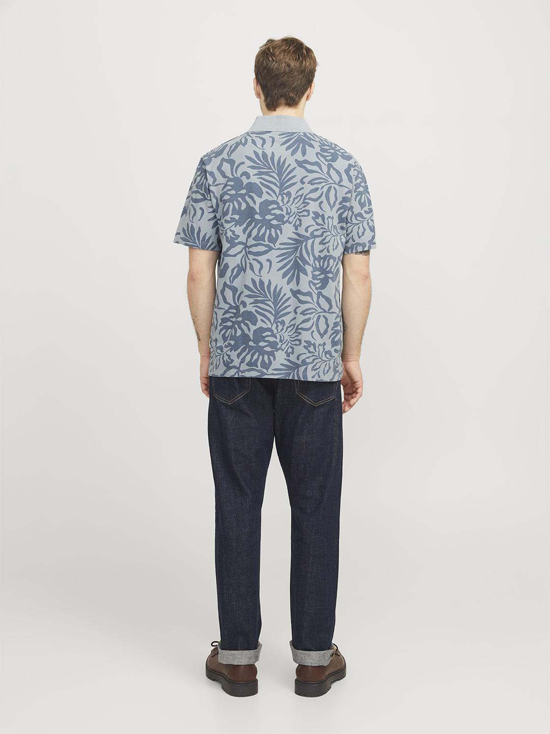 Jack & Jones polo azzurro a fantasia 12274187 AZZURRO JACK & JONES