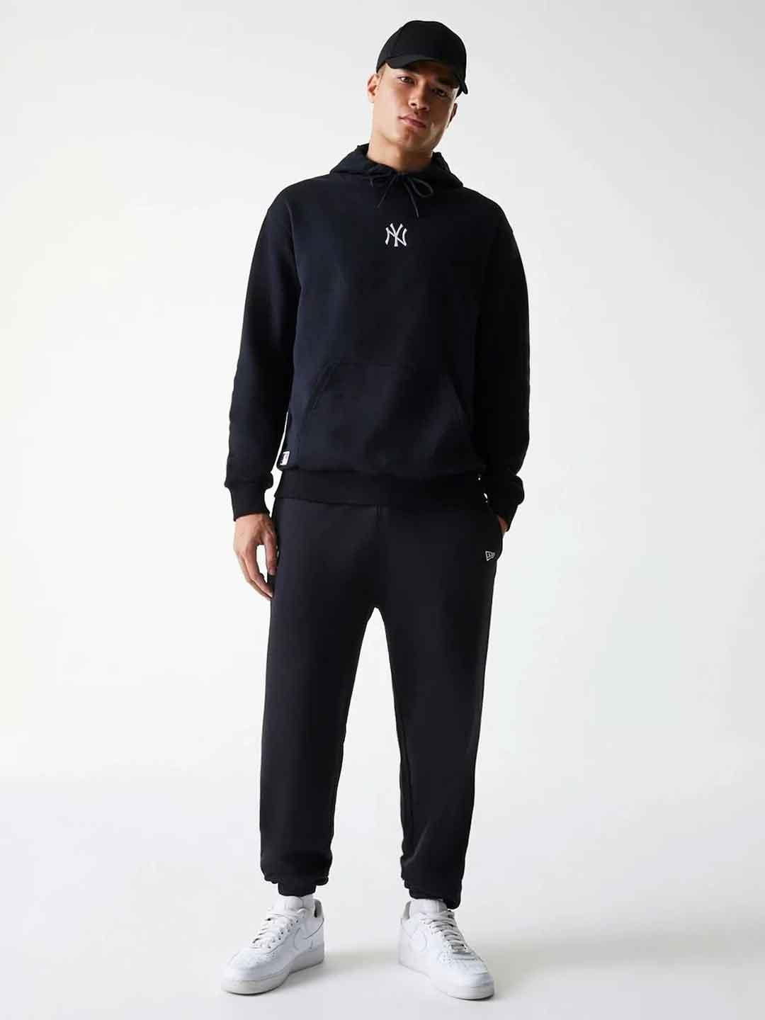 New Era pantaloni nero NY logo bianco 60675767 NERO NEW ERA