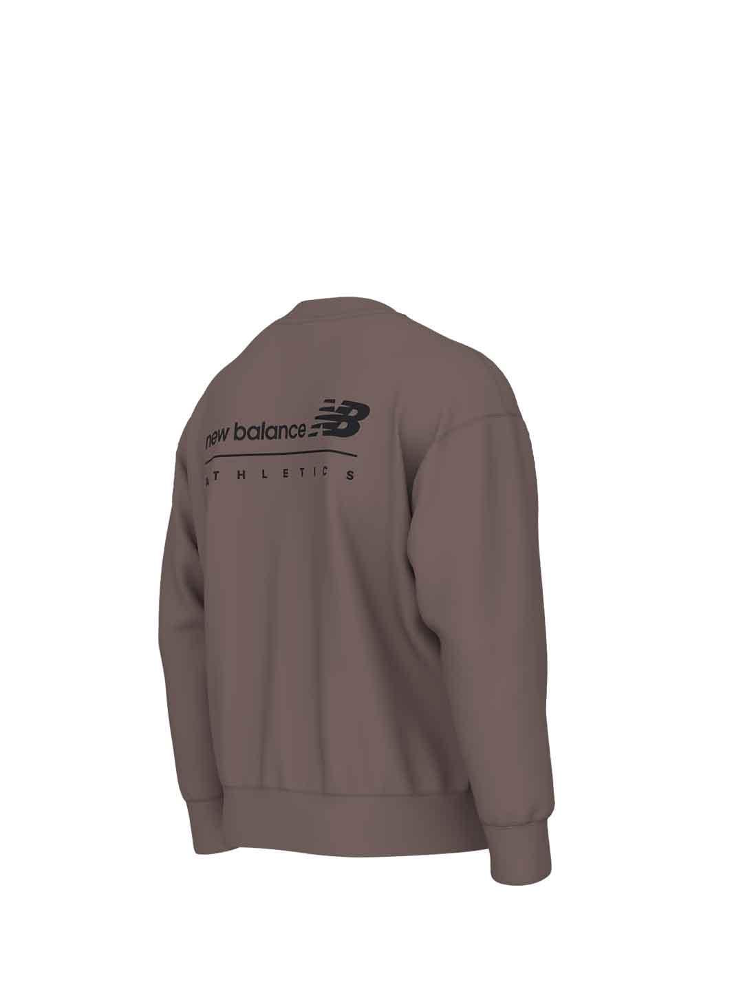 New Balance felpa marrone girocollo MT53529EAS MARRONE NEW BALANCE