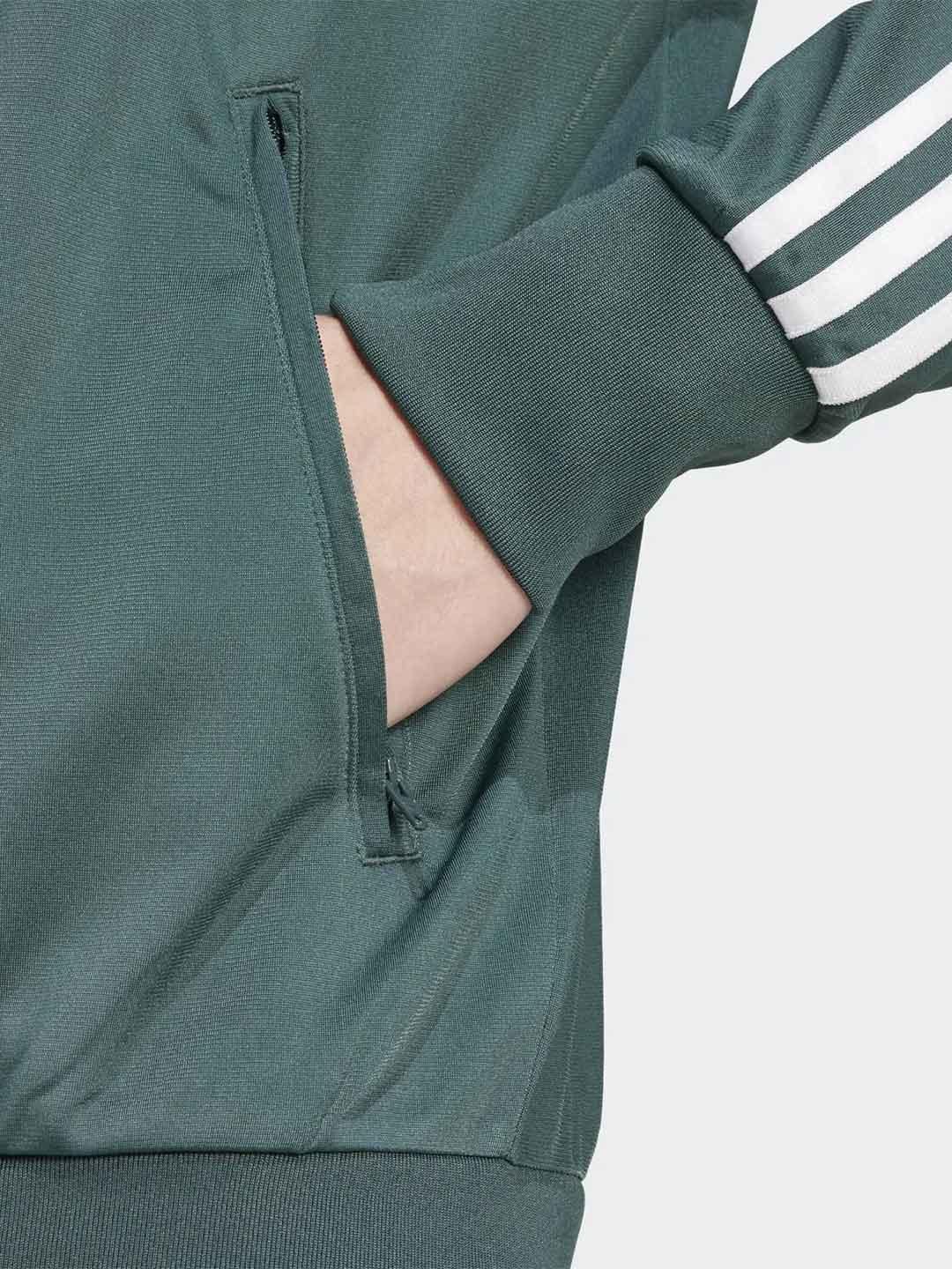 Adidas felpa verde con zip IY9892 VERDE ADIDAS