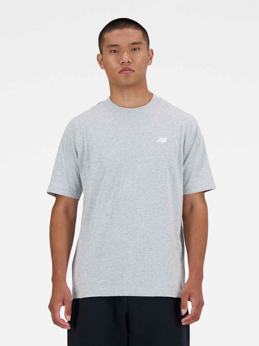 New Balance t-shirt grigio con logo bianco MT41509AG GRIGIO NEW BALANCE