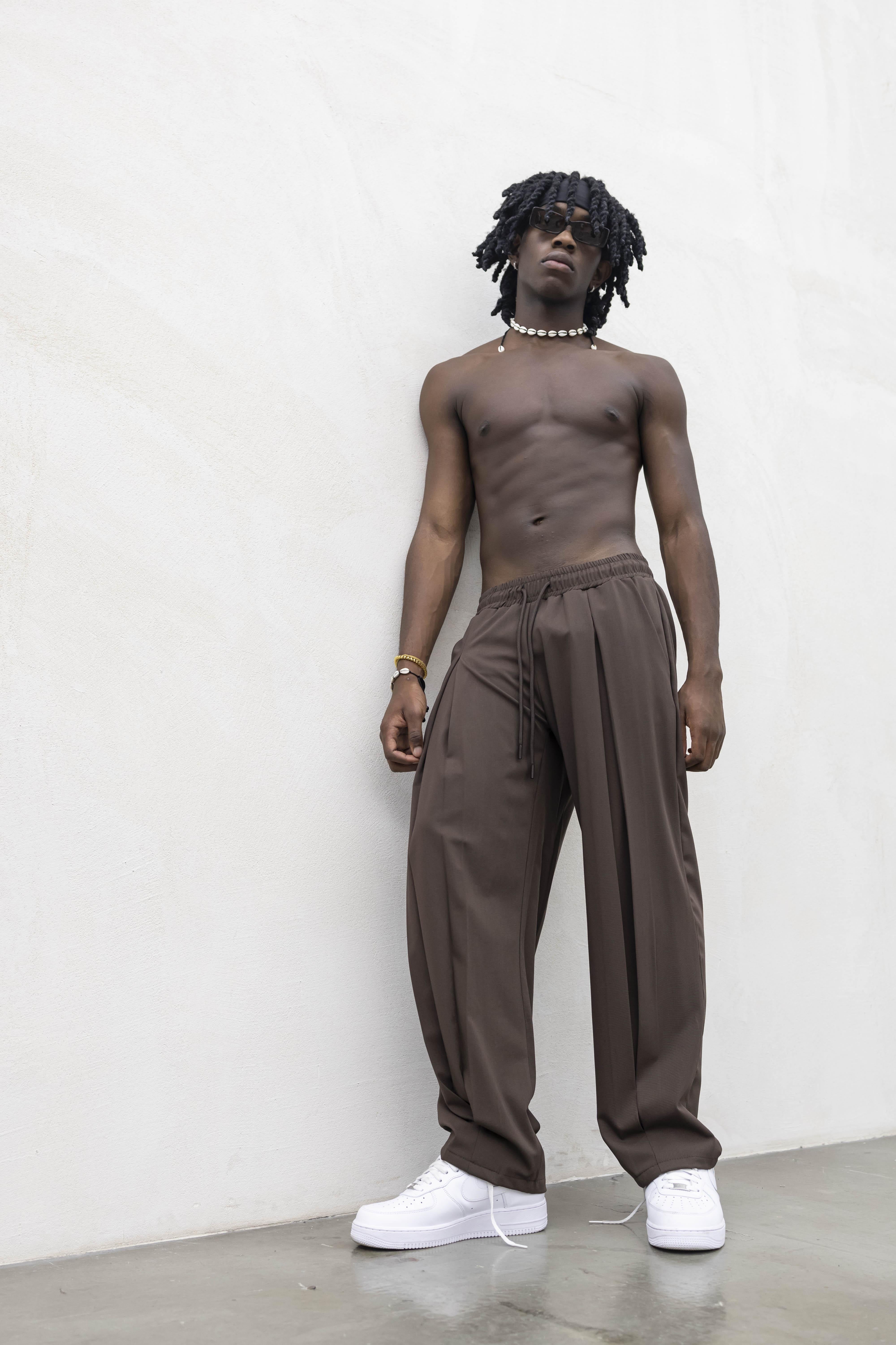 Tokyo pantaloni marrone con deep pences TKO004 MARRONE TOKYO