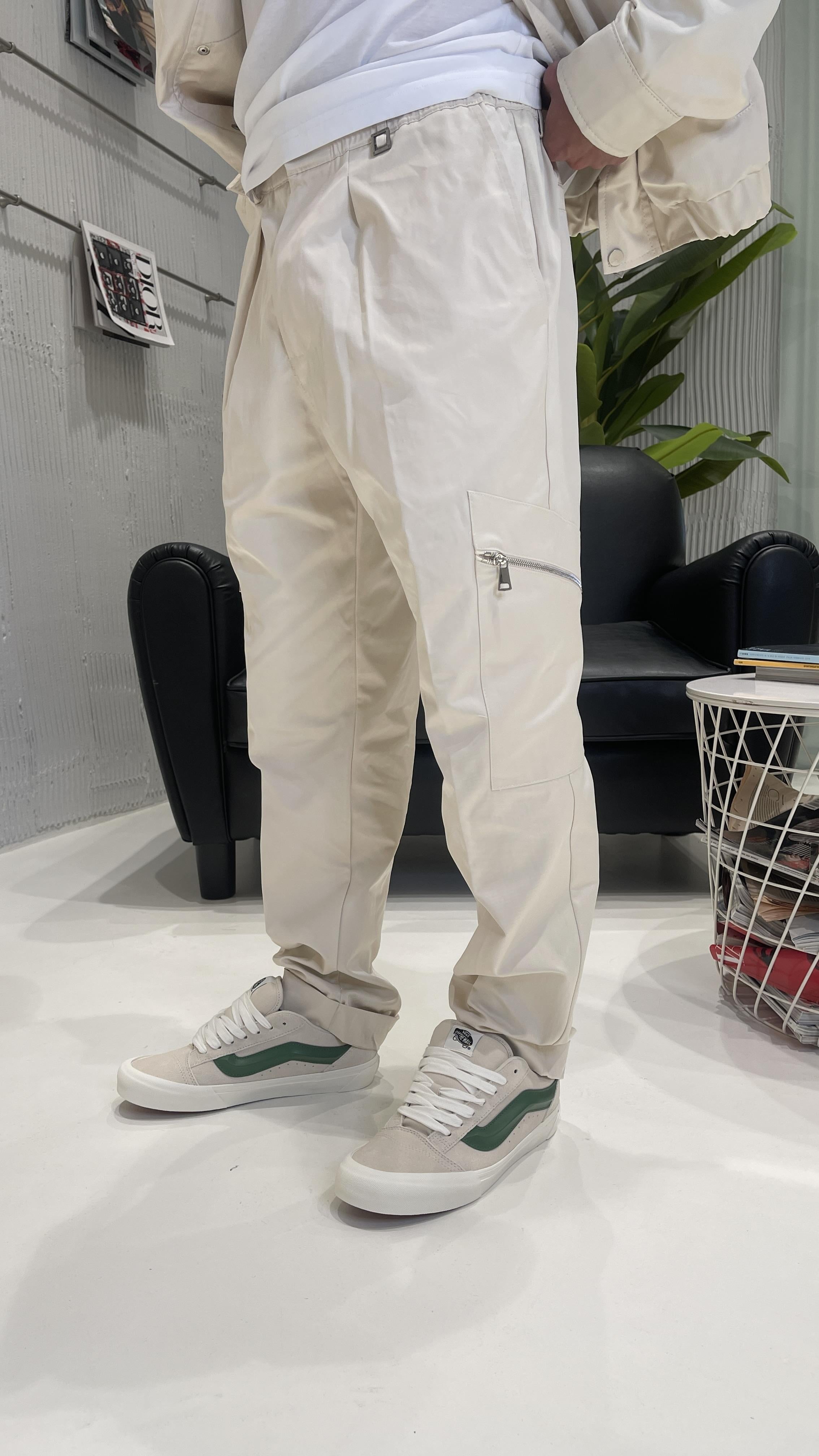 Pret A Porter pantaloni panna con tasche con zip 40016 PANNA PRET A PORTER