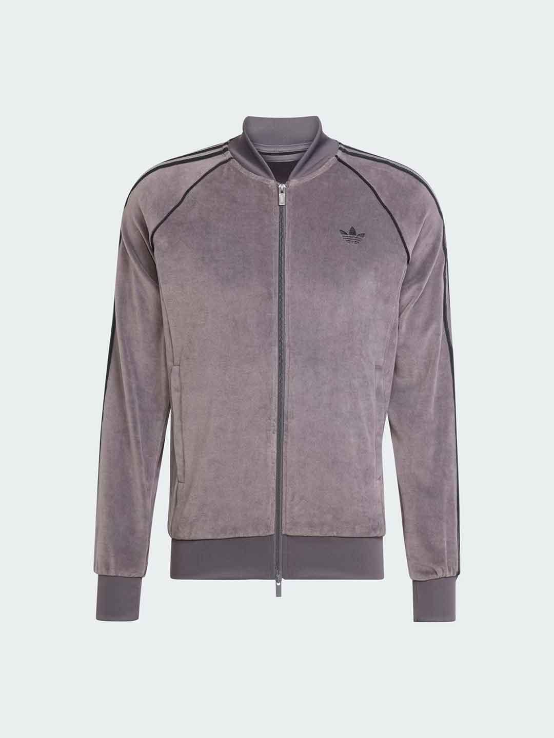 Adidas felpa grigio in ciniglia JX1562 GRIGIO ADIDAS